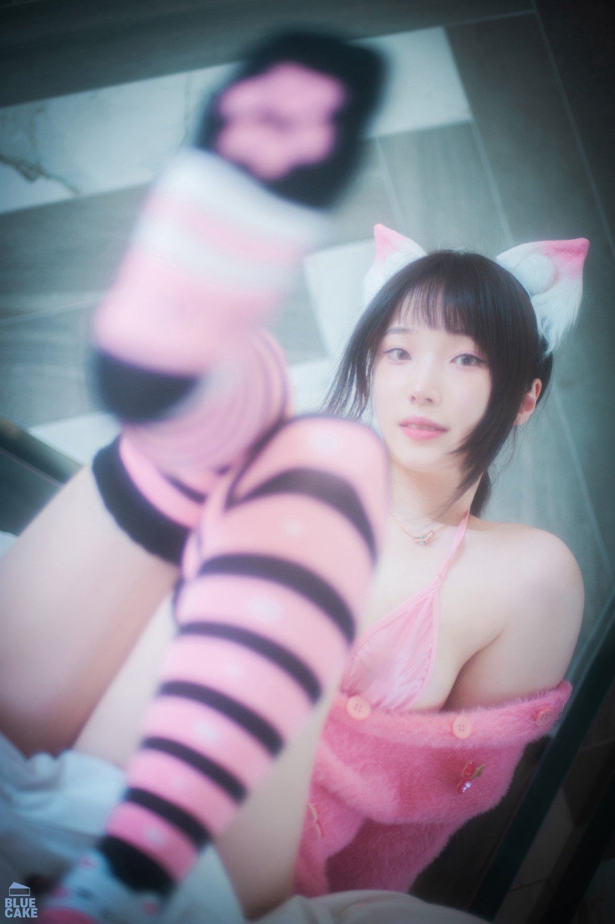 BLUECAKE Bambi 밤비 Naughty Cats Pink And Mint RED A 0015 0301690256.jpg