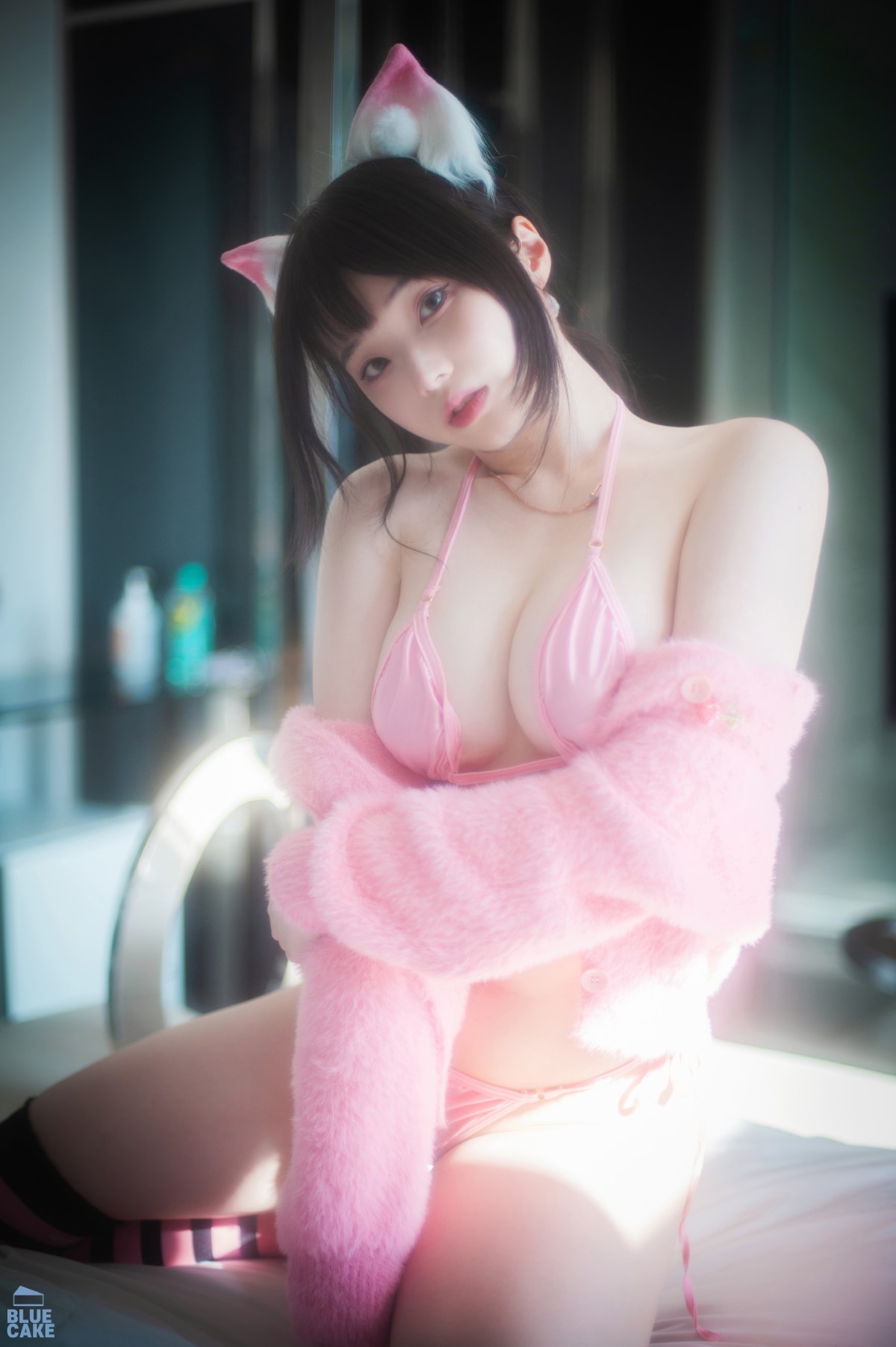 BLUECAKE Bambi 밤비 Naughty Cats Pink And Mint RED A 0051 2023884194.jpg