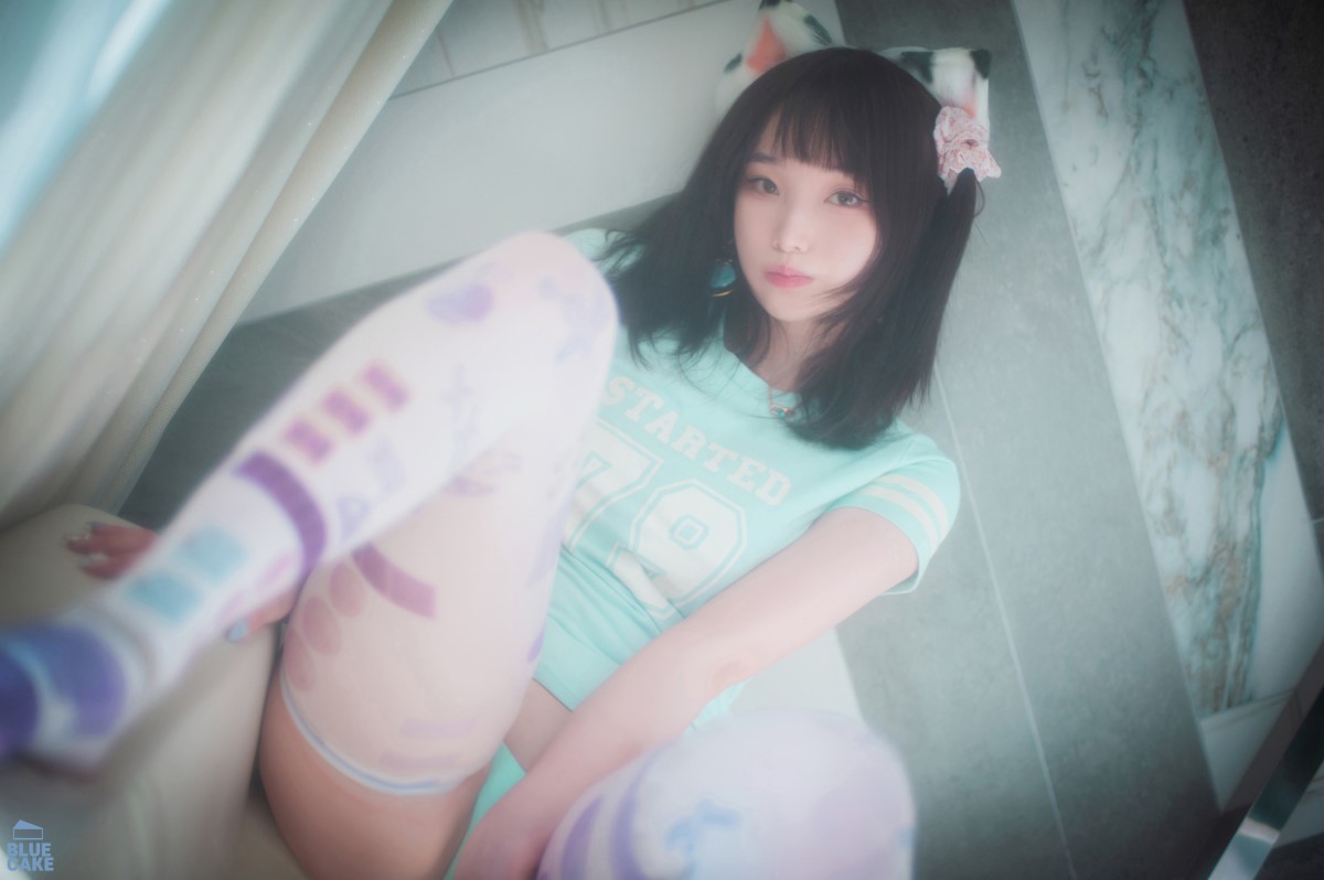 BLUECAKE Bambi 밤비 Naughty Cats Pink And Mint RED B 0079 2674177454.jpg
