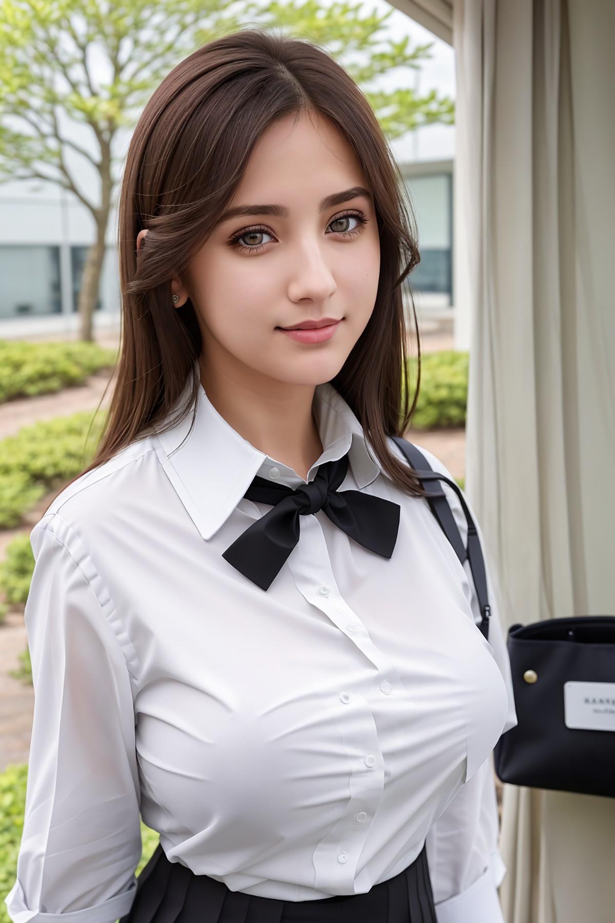 AIModel Vol 133 Sexy White Shirt With Black Short Skirt 0007 3398508231.jpg